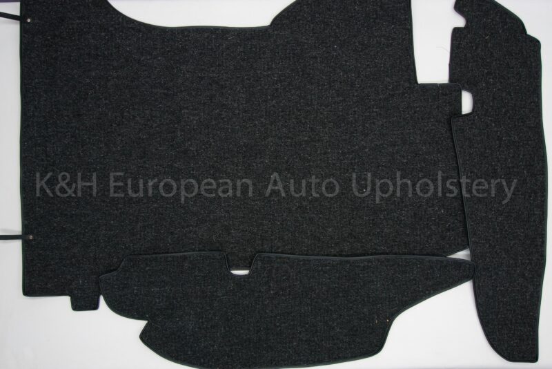 Porsche 1966-1968 911/912 Coupe or Targa: Trunk Set in German Square Weave Charcoal, 3pcs Set